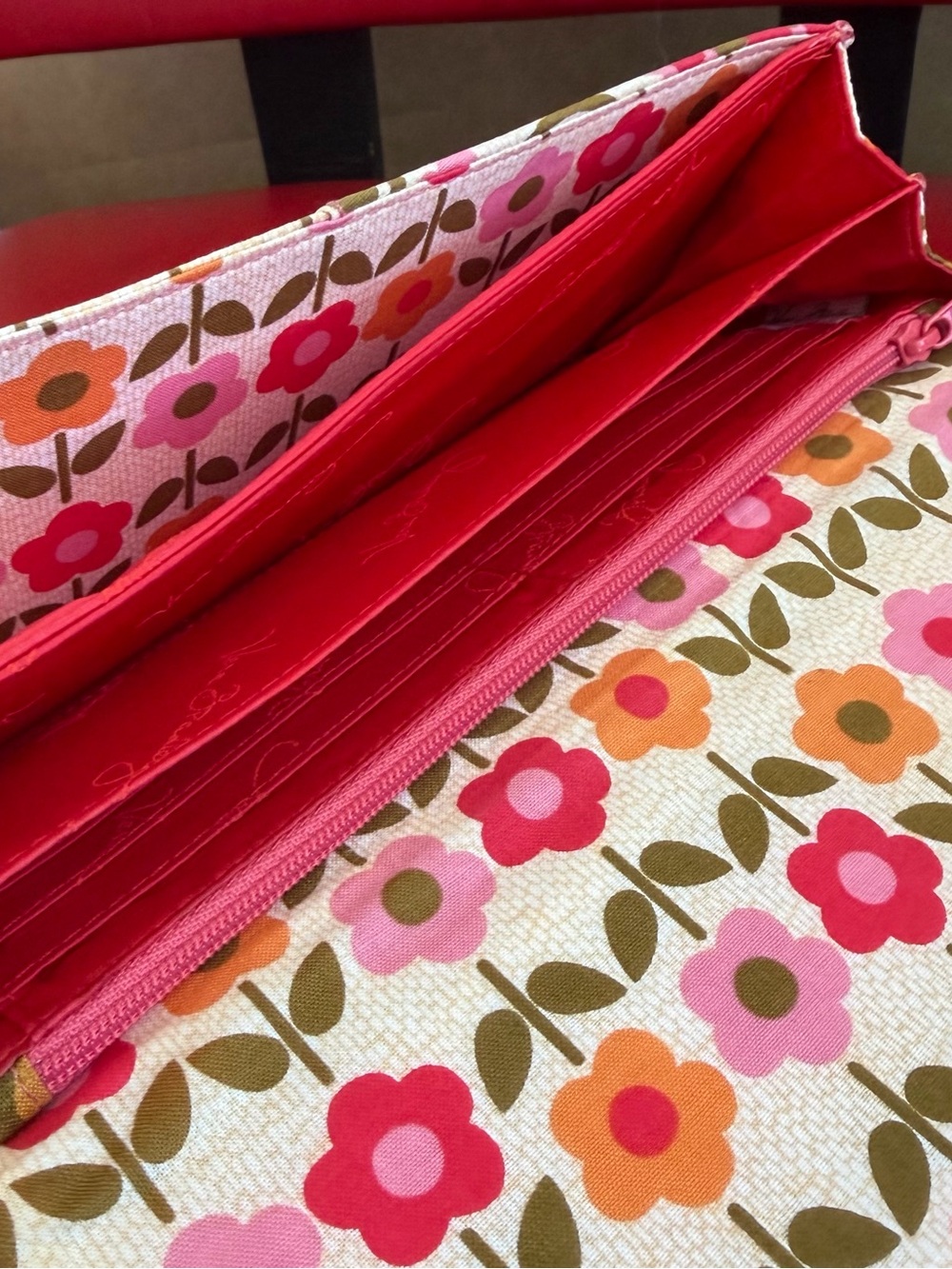 Vera Bradley Quilted Floral Zip Tablet Case - Pink, Orange, Green - Picture 5 of 5